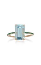 Yi Collection 18k Gold Emerald And Aquamarine Ring