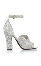 Prada Crystal-embellished Satin Sandals Size: 36.5