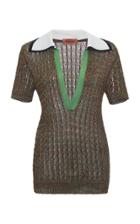 Moda Operandi Missoni Metallic Knitted Silk Top Size: 40