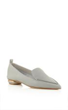 Nicholas Kirkwood Grey Leather Botalatto Flat Loafers