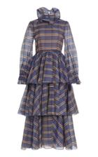 Moda Operandi Brock Collection Rosephine Cotton-silk Blend Tiered Dress