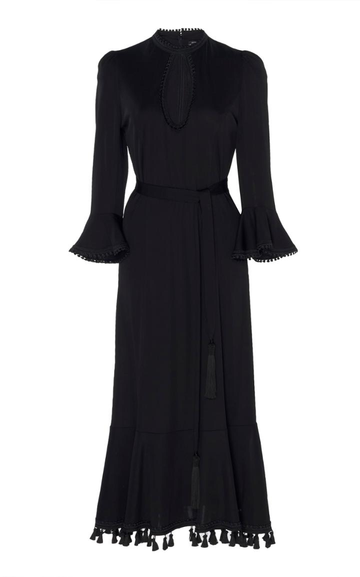 Andrew Gn Belted Tassel Dress