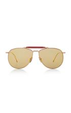 Thom Browne Sun Oversized Gold-tone Aviator Sunglasses