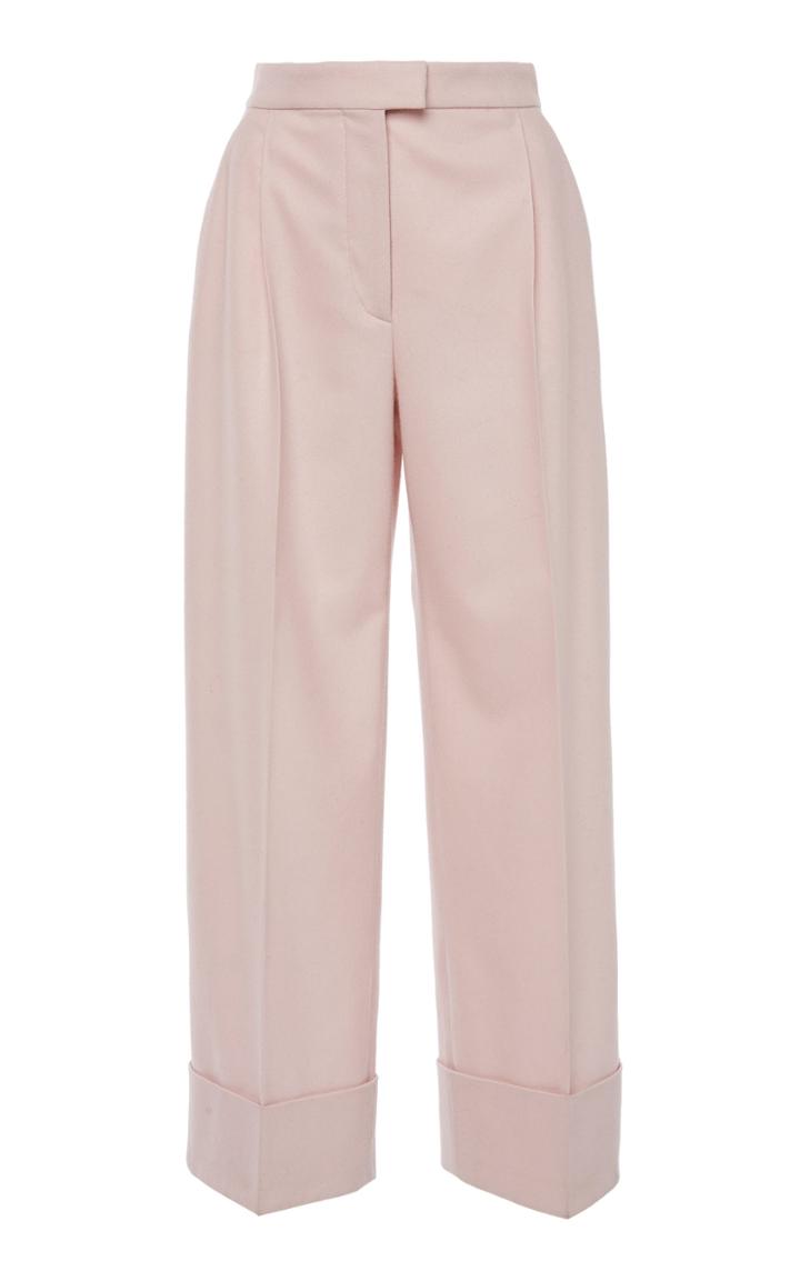 Alberta Ferretti Wide-leg Wool-blend Pants