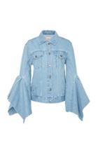 Edit Pleated Sleeve Denim Jacket