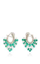 Sutra Diamond And Emerald Earrings