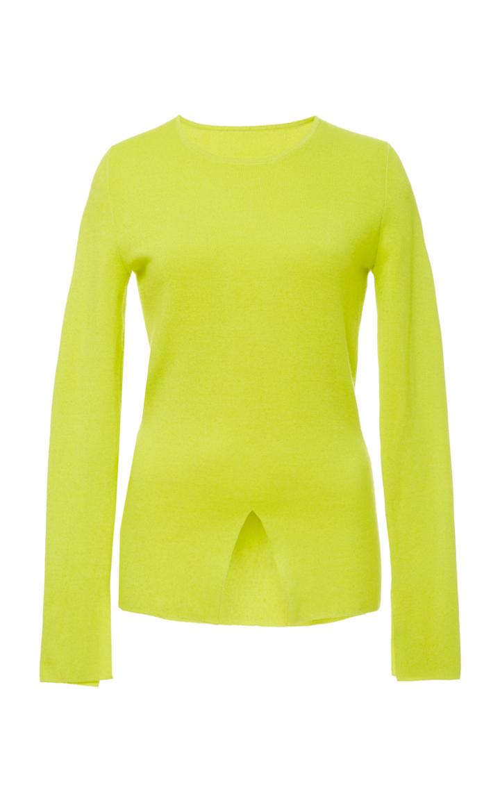 Jeffrey Dodd Crew Neck Front Slit Sweater