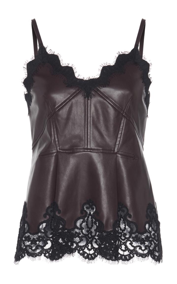 Huishan Zhang Cory Leather Camisole
