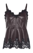 Huishan Zhang Cory Leather Camisole