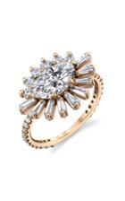 Moda Operandi Shay 18k Rose Gold Full Mixed Diamond Evil Eye Pinky Ring