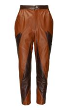 Situationist High-rise Leather Paneled Pant