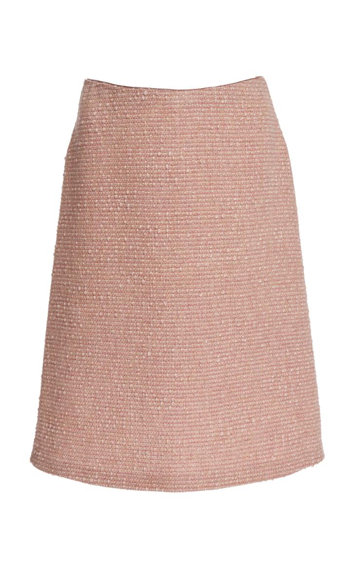 Luisa Beccaria Virgin Wool Tweed A-line Mini Skirt