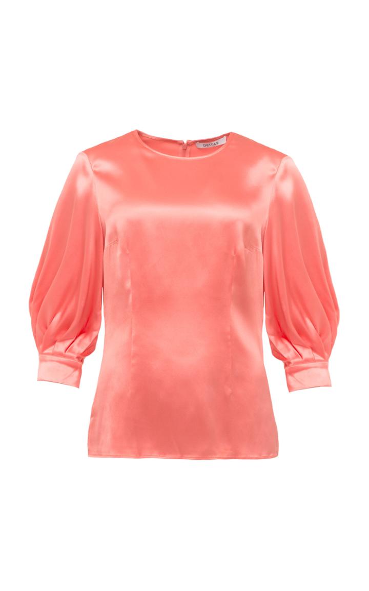 Deitas Ada Silk Puff Sleeve Blouse