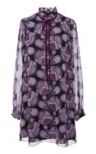 Anna Sui Fan-tastic Iridescent Metallic Clip Jacquard Dress