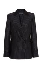 Moda Operandi Alberta Ferretti Striped Lurex Double-breasted Blazer