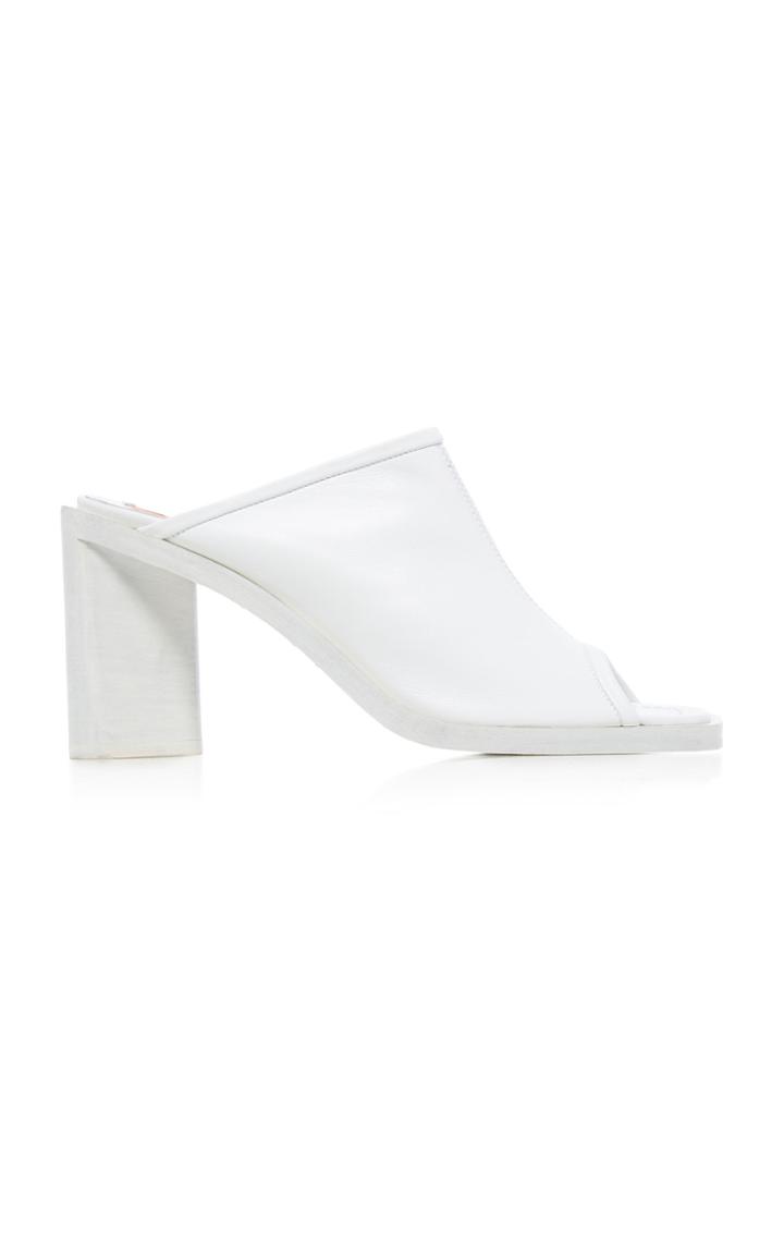 Acne Studios Bernis White Leather Mules