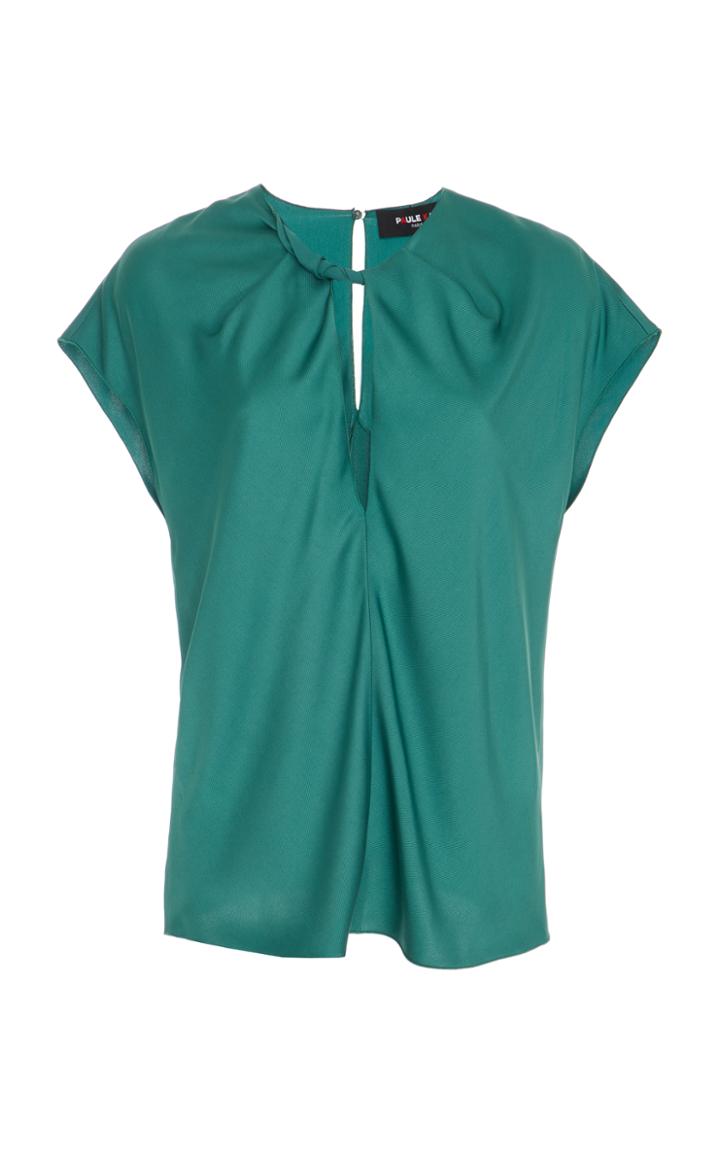 Paule Ka Satin Key Hole Top