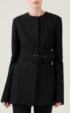 Moda Operandi Marina Moscone Belted Crepe Suiting Jacket