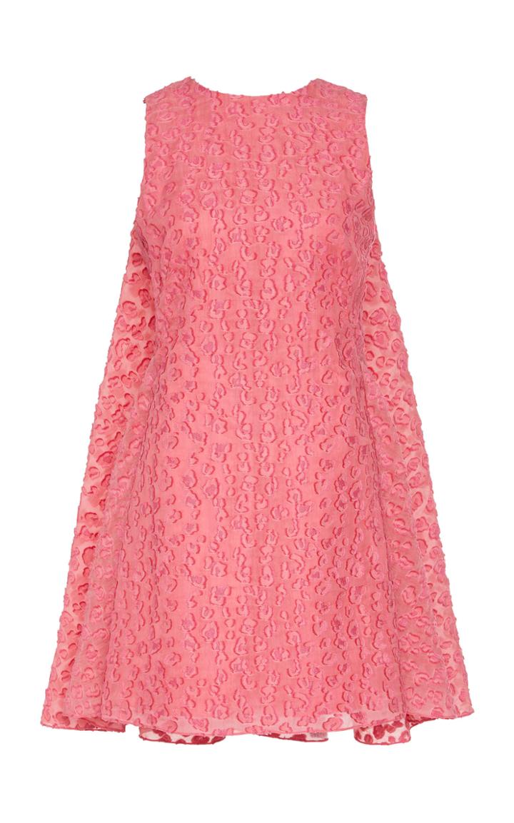 Brandon Maxwell Leopard-print Fil Coup Crepe Mini Dress Size: 4