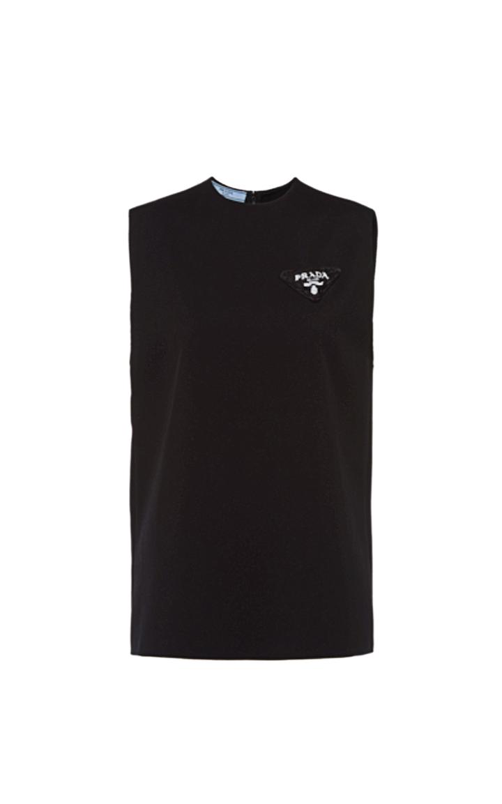 Moda Operandi Prada Embroidered Virgin Wool Shirt