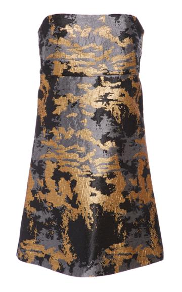 Maison Di Prima Selena Strapless Metallic Dress