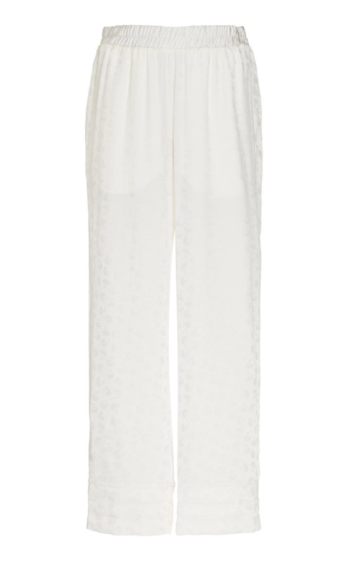 Moda Operandi Deitas Veronique Straight-leg Jacquard Silk Pants Size: 34