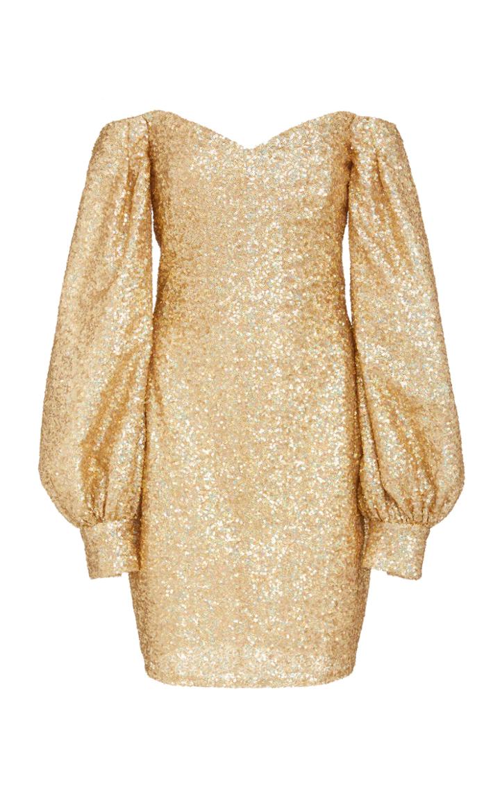 Moda Operandi Pamella Roland Sequined Off-the-shoulder Cocktail Dress
