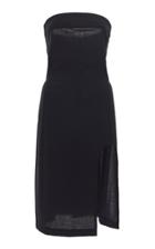 Ann Demeulemeester Cutout Knit Strapless Midi Dress