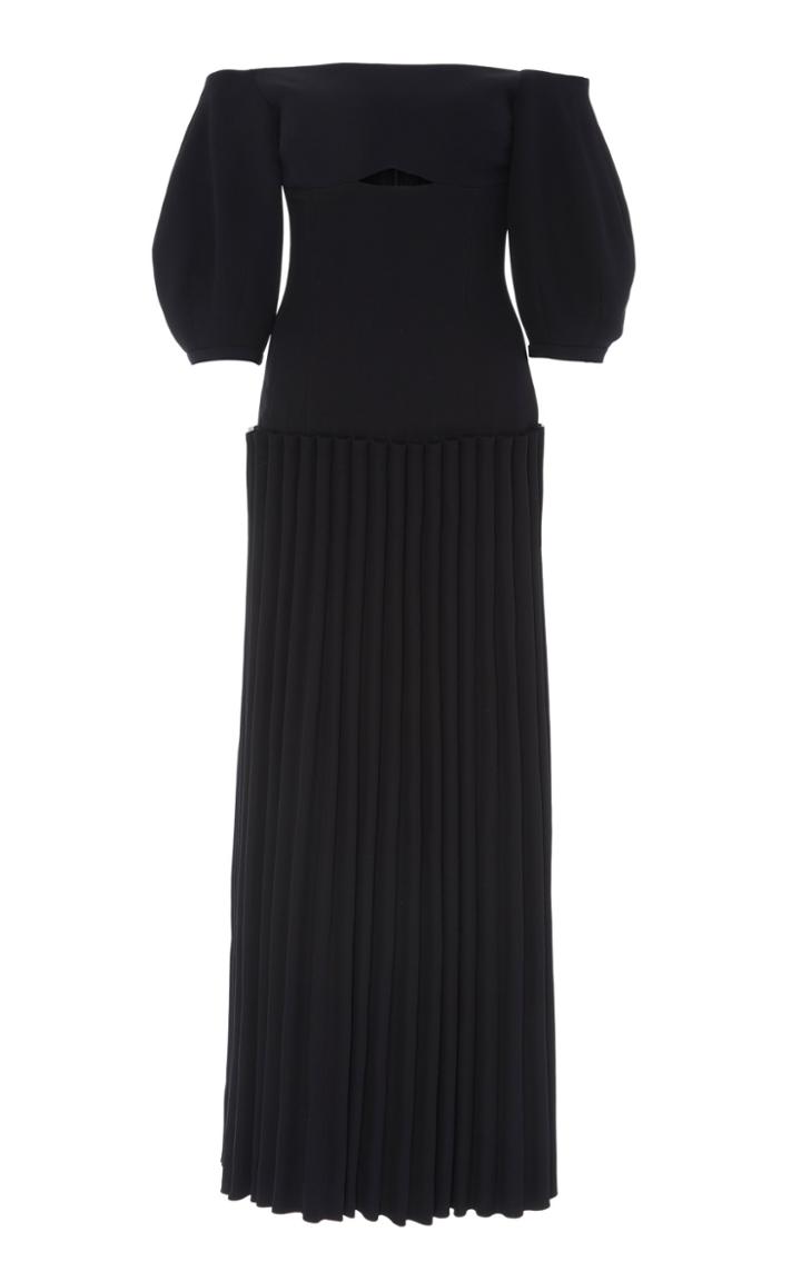 Gabriela Hearst Gala Silk Off-the-shoulder Dress