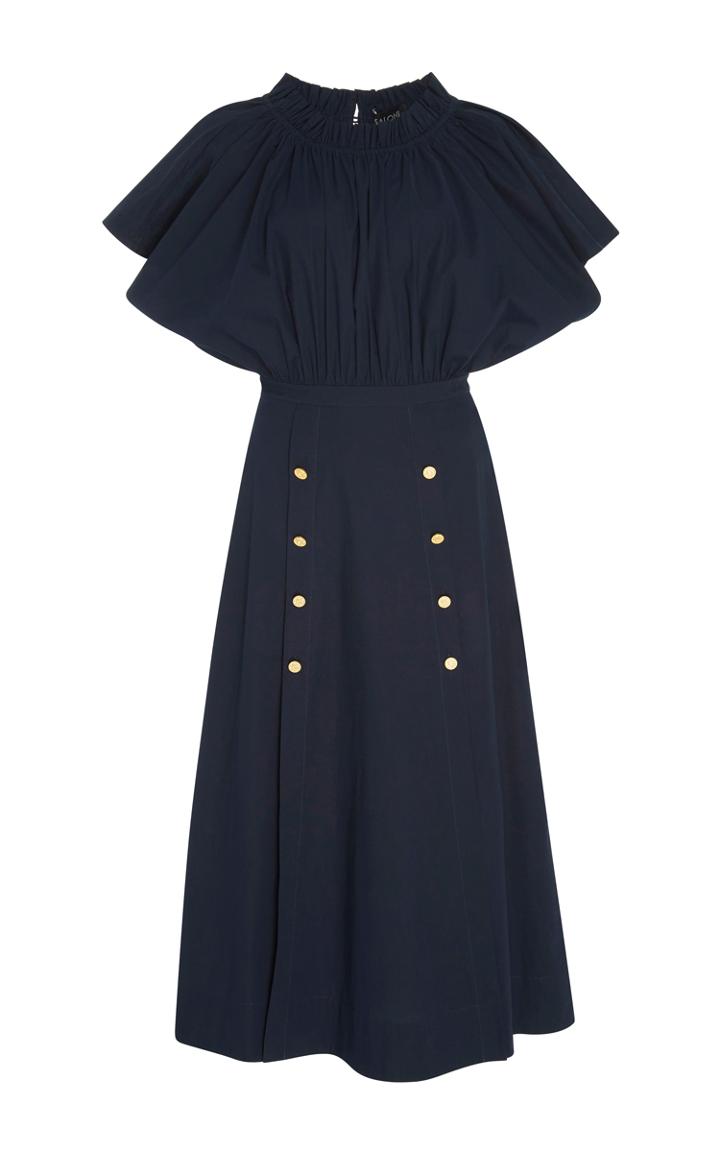 Saloni Dakota Off The Shoulder Midi Dress