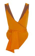 Johanna Ortiz Exclusive It's Been A While Tie-front One-piece Swimsuit