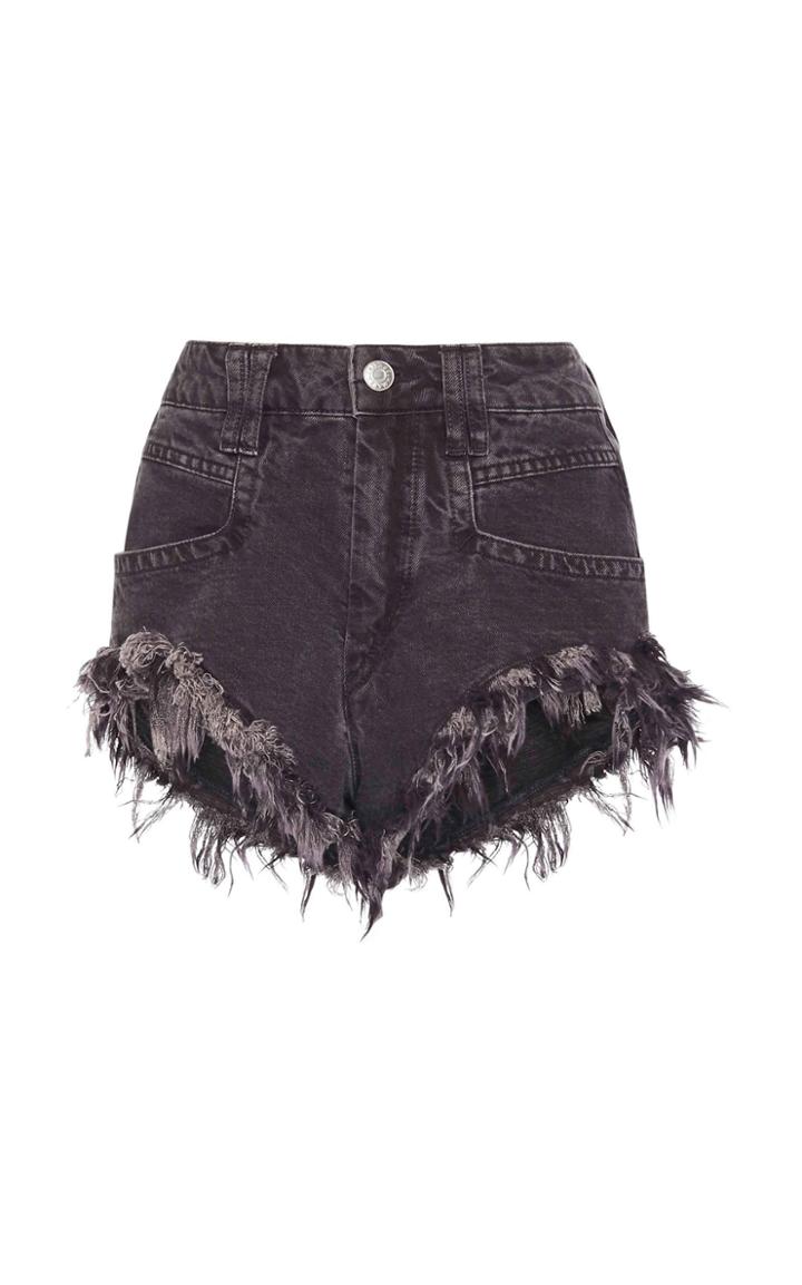 Moda Operandi Isabel Marant Eneida Frayed Shorts Size: 38