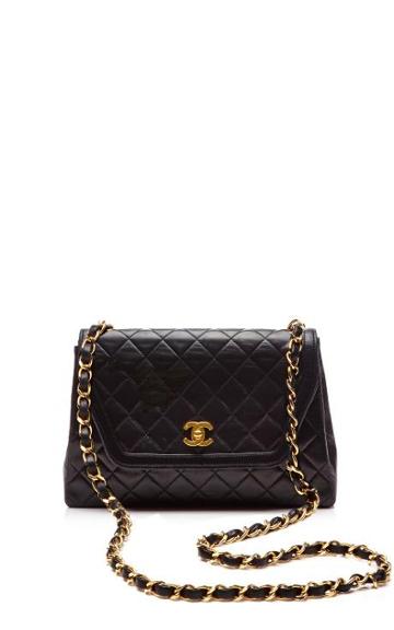 Preorder Vintage Chanel Chanel Black Quilted Lambskin Trapezoid Bag From What Goes Around Comes Around