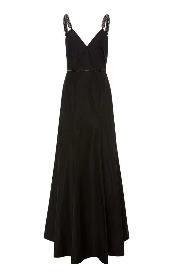 Markarian Neferiti Black Faille Diamante Gown