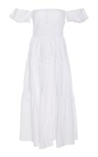 Staud Elio Off-the-shoulder Cotton-poplin Midi Dress