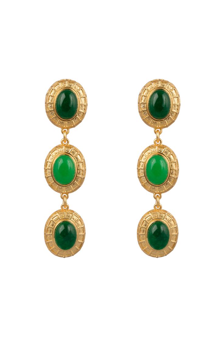 Moda Operandi Valre Gold-plated Whitney Jade Earrings