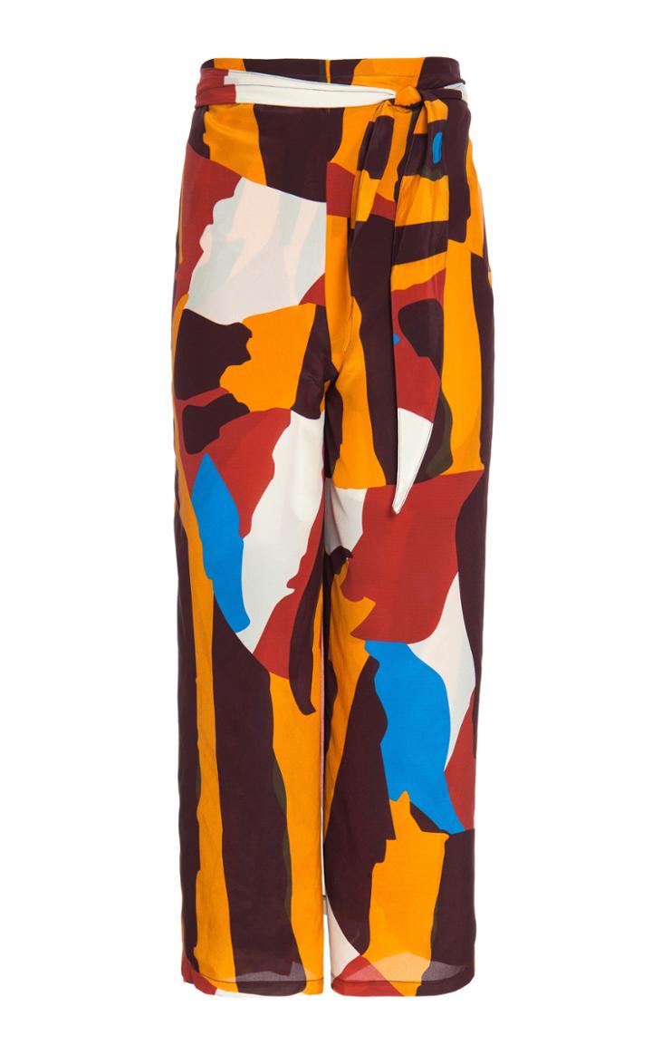 Vanda Jacintho Printed Crepe De Chine Sarong