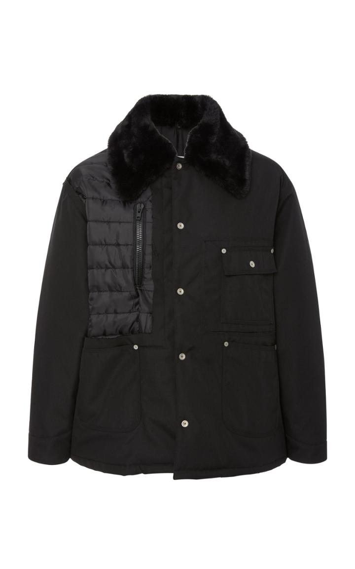 Maison Margiela Cordura Faux Fur-trimmed Shell Jacket