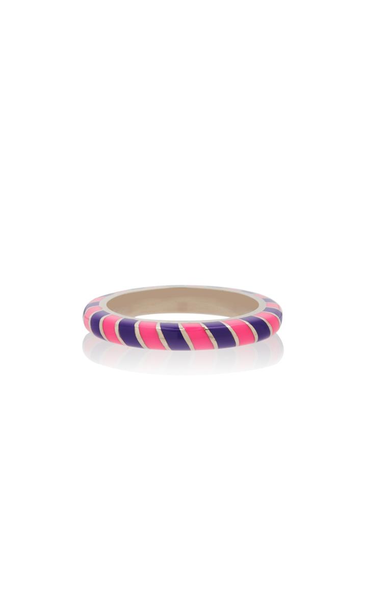 Alice Cicolini Memphis 14k White Gold Enamel Ring