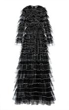 Moda Operandi Huishan Zhang Dionne Ruffled Organza Maxi Dress Size: 6