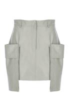 Moda Operandi Zeynep Aray Cargo Leather Mini Skirt