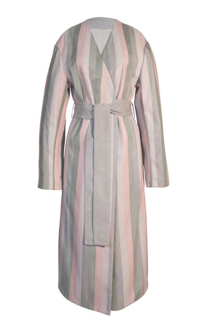 Alejandra Alonso Rojas Marianela Leather Wrap Coat