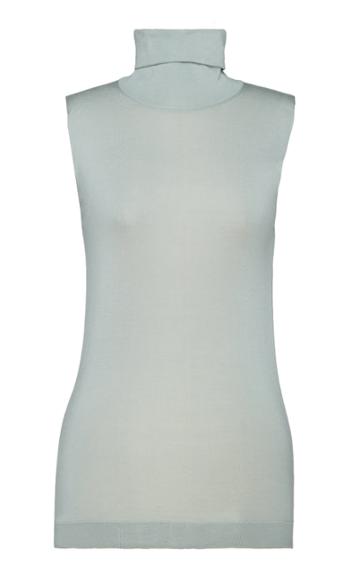 Boontheshop Collection Sleeveless Knit Silk Top