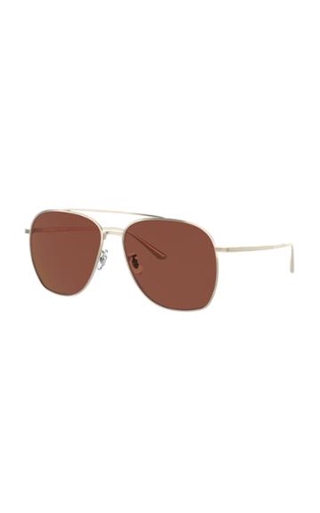 Oliver Peoples The Row Ellerston Gold-tone Aviator Sunglasses