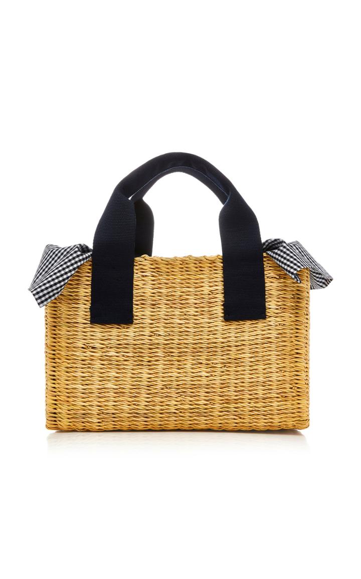 Muun Cotton Trimmed Straw Bag