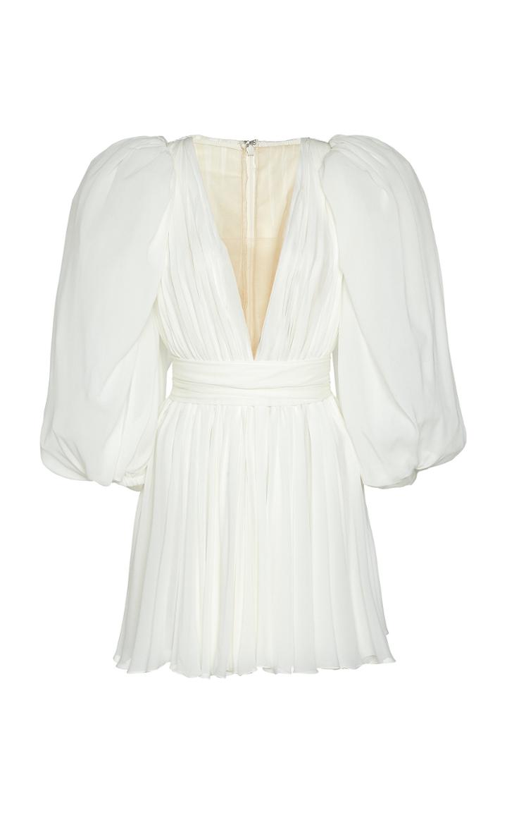 Moda Operandi Giambattista Valli Gathered Chiffon Mini Dress Size: 40