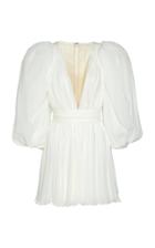 Moda Operandi Giambattista Valli Gathered Chiffon Mini Dress Size: 40
