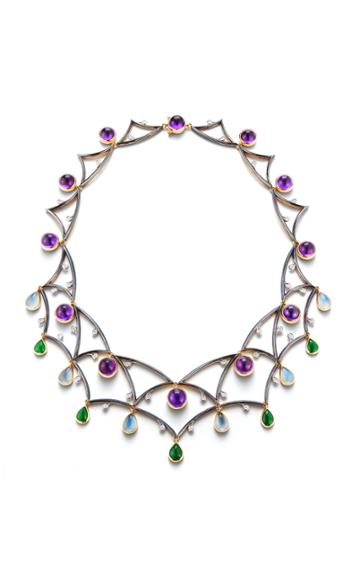 Moda Operandi Mcteigue & Mcclelland Tri-color Gemstone Necklace
