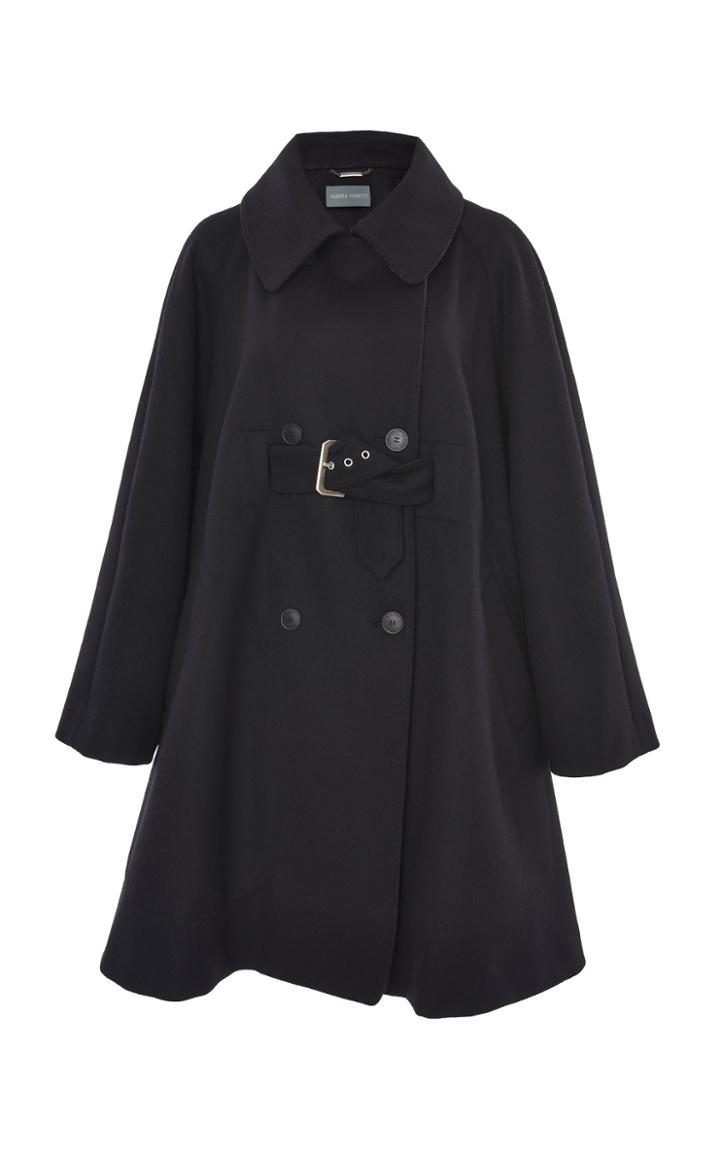 Alberta Ferretti Wool-blend Belted Felt Jacket