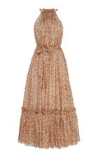 Zimmermann Kirra Leopard-print Silk-chiffon Midi Dress
